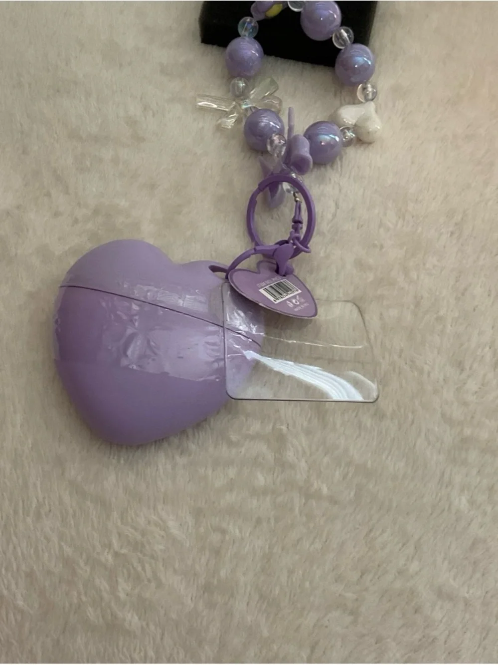 Lavender Heart Keychain for Kids